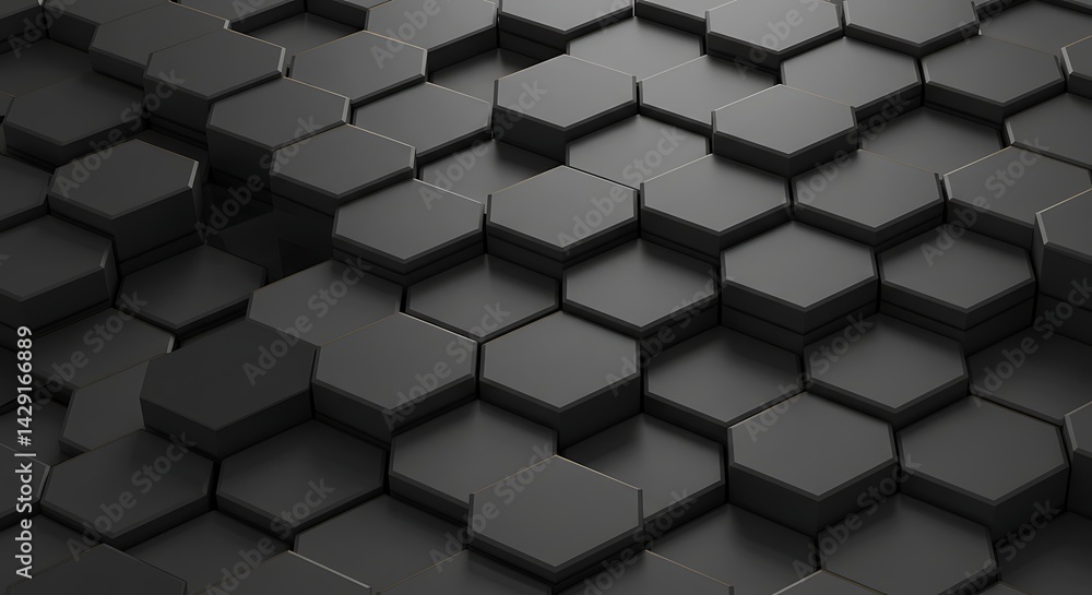 Abstract Hexagon Pattern Dark Grey 3D Geometric Background Texture Abstract Hexagon Pattern Dark Grey 3D Geometric Background Texture