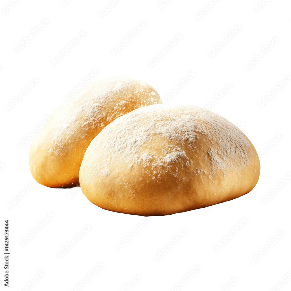 Freshly Baked Bread Rolls with Powdered Sugar, Perfect for Breakfast or Snacks on transparent background Freshly Baked Bread Rolls with Powdered Sugar, Perfect for Breakfast or Snacks on transparent background