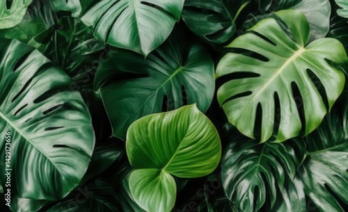 Wallpaper Mural Lush Tropical Leaf Pattern Torontodigital.ca