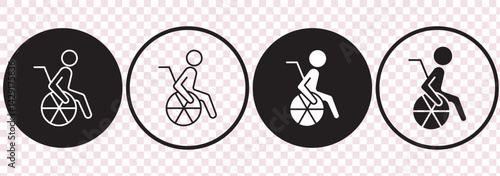 Disabled handicap icon. wheelchair sign. vector illustration.