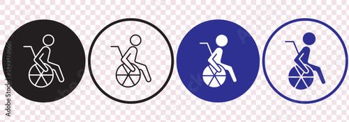 Disabled handicap icon. wheelchair sign. vector illustration.