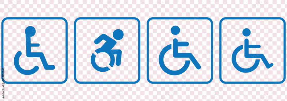 icon wheelchair black outline for web site design and mobile dark mode apps Vector illustration on a white background. icon wheelchair black outline for web site design and mobile dark mode apps Vector illustration on a white background.
