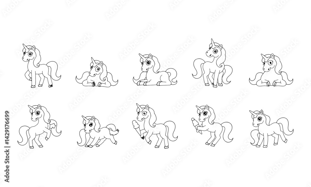 unicorn vector set graphic clipart design unicorn vector set graphic clipart design