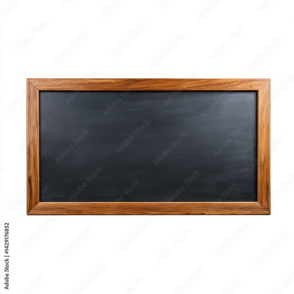 Chalkboard with wooden frame isolated on white background Chalkboard with wooden frame isolated on white background