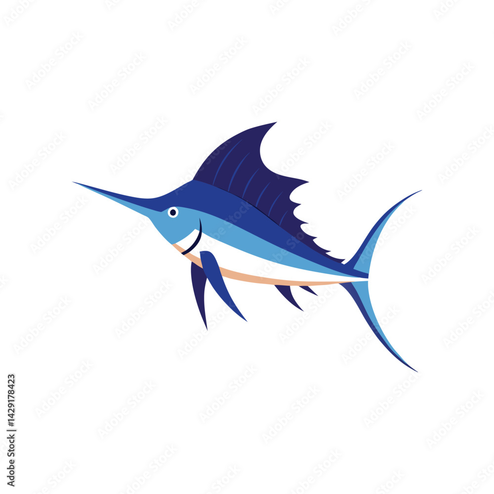 Obraz premium sailfish vector