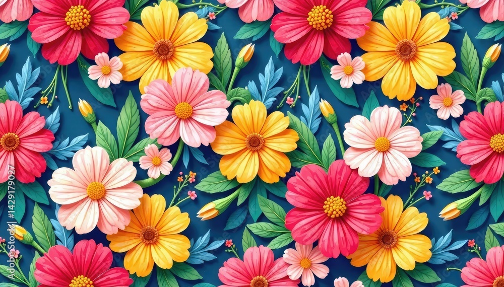 Soft, overlapping floral motif, endless repeat, romantic, organic Soft, overlapping floral motif, endless repeat, romantic, organic