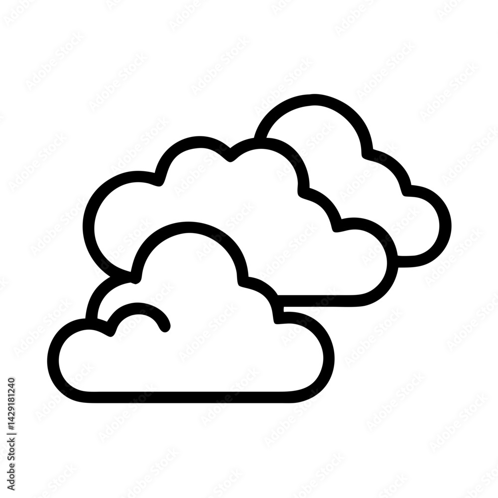 Cloudy weather forecast icon vector illustration with cloud computing and cloud storage graphic design Cloudy weather forecast icon vector illustration with cloud computing and cloud storage graphic design