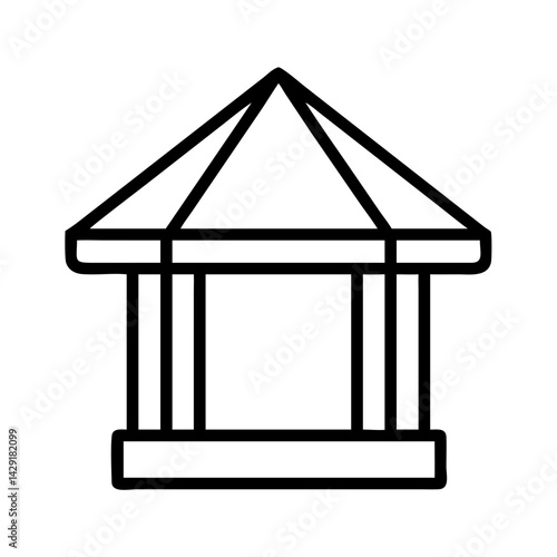 Outline gazebo structure architecture pavilion building construction design summer house shelter garden