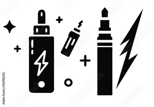 2 vape icon   isolated on white background