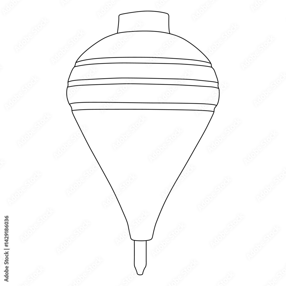 Wood topspin line art vector design. Wood topspin outline illustration design. Wood topspin line art vector design. Wood topspin outline illustration design.