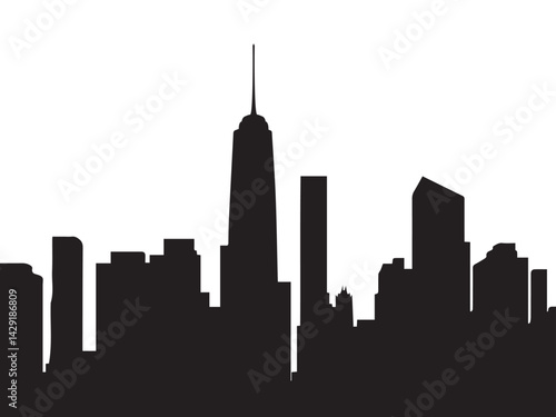 City skyline vector silhouette.