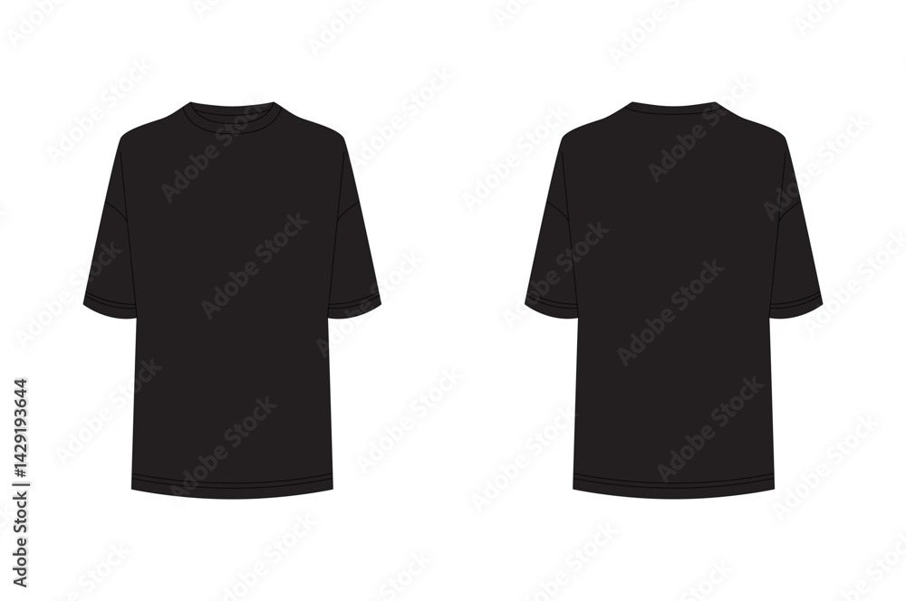 Naklejka premium Set of black clothing mockups_10