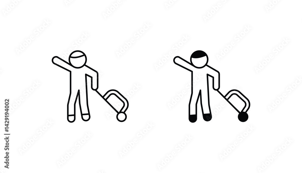 Disembarkation icon design with white background stock illustration Disembarkation icon design with white background stock illustration