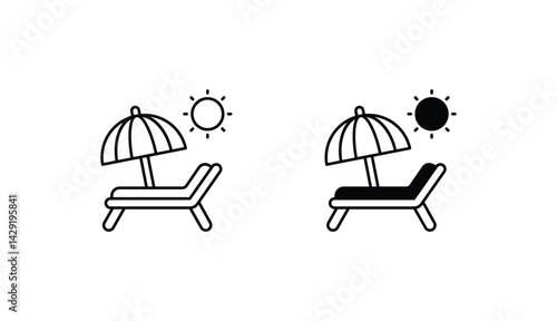 Vacation icon design with white background stock illustration