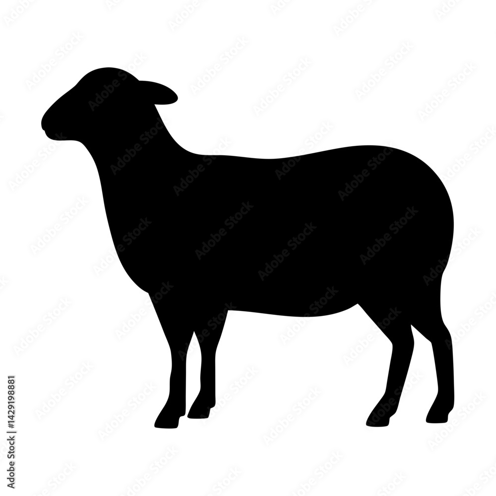 Silhouette of a Sheep Standing in Profile, transparent . Animal Livestock Farm, Agriculture, Raising Sheep, Lamb Meat Silhouette of a Sheep Standing in Profile, transparent . Animal Livestock Farm, Agriculture, Raising Sheep, Lamb Meat