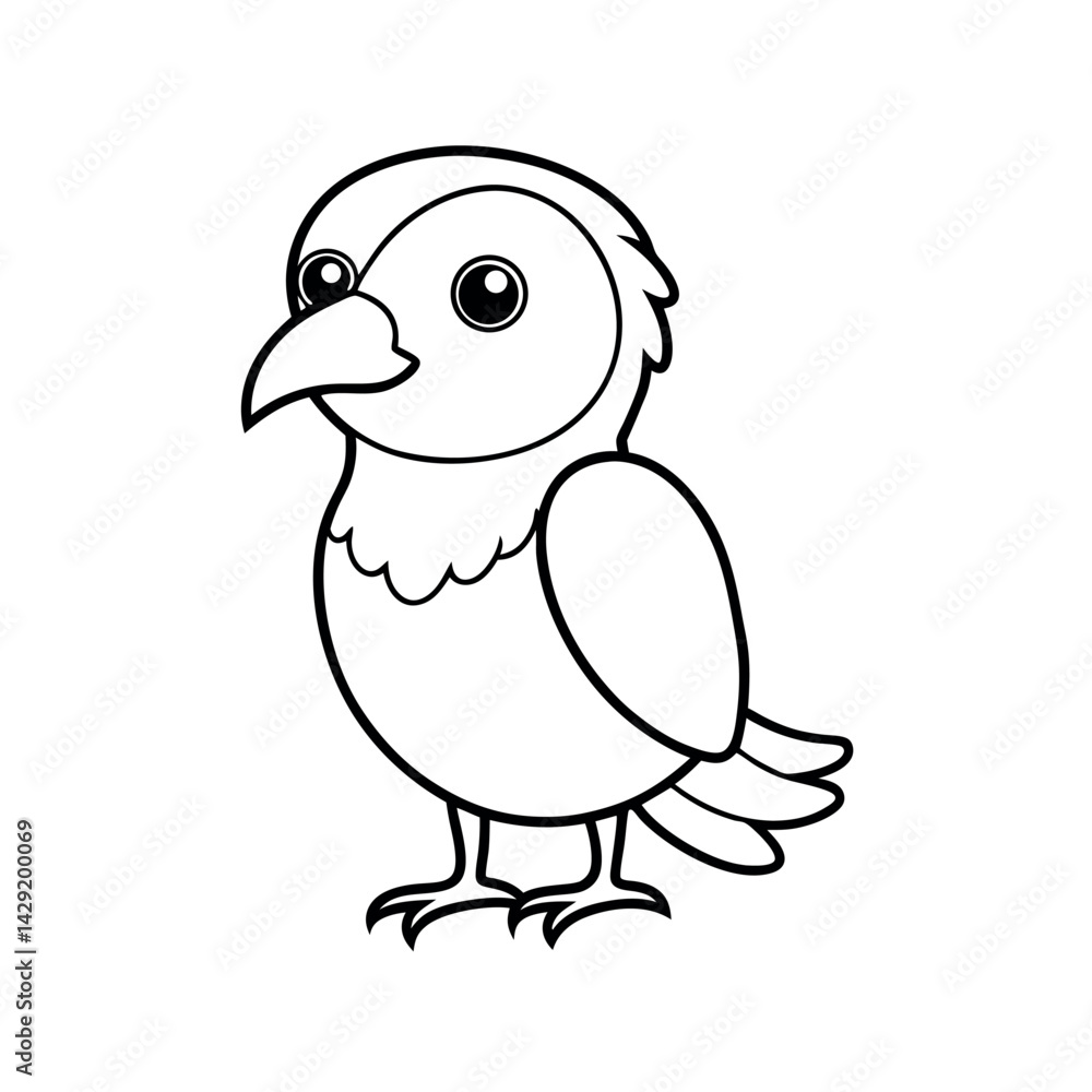 Young Montezuma Bird Outline Vector Young Montezuma Bird Outline Vector