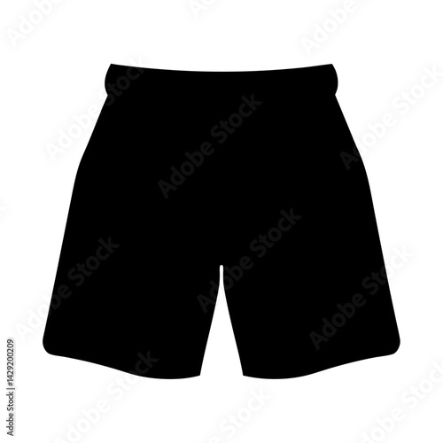 Black shorts for athletic wear, comfortable and casual style apparel item