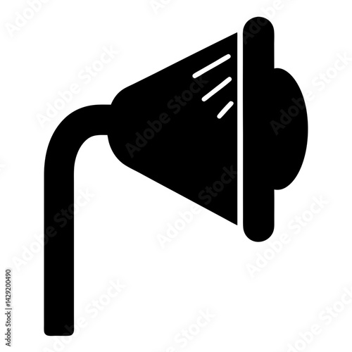 Sleek and modern silhouette of a stylish shower head design