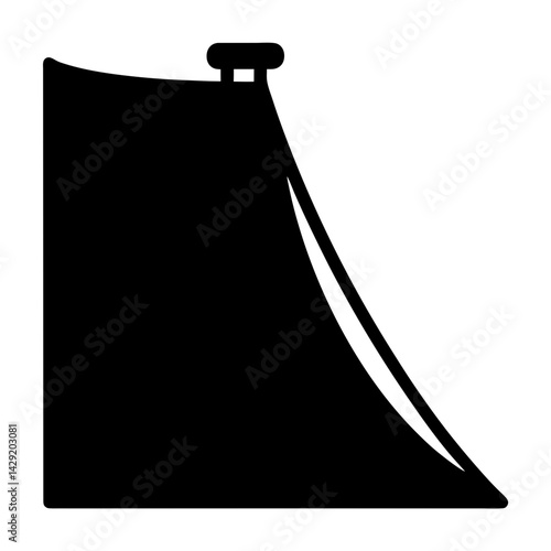 Silhouette of a hip flask, an icon of stealthy drinking vessel