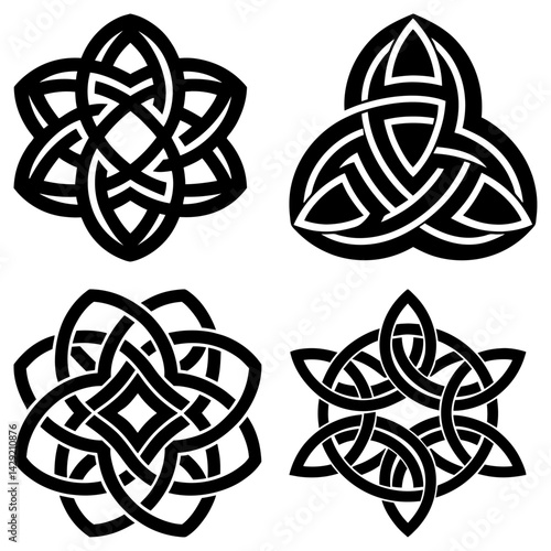 Celtic Knot Silhouette vector illustration