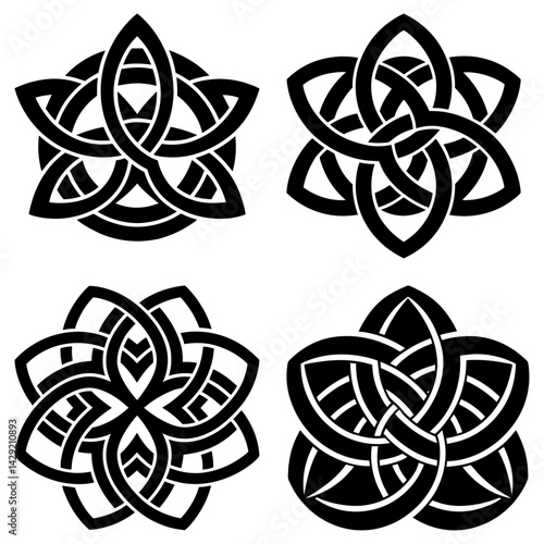 Celtic Knot Silhouette vector illustration