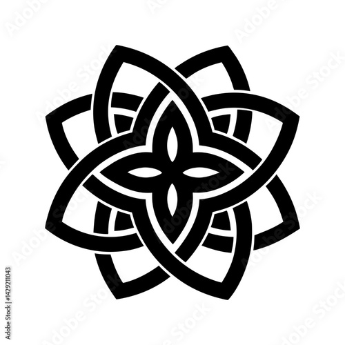 Celtic Knot Silhouette vector illustration