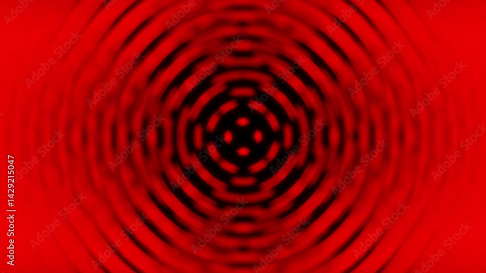 Red hypnotic circular rings, Abstract motion tunnel background Red hypnotic circular rings, Abstract motion tunnel background