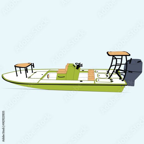 Vector Boat Line Art Illustration 17