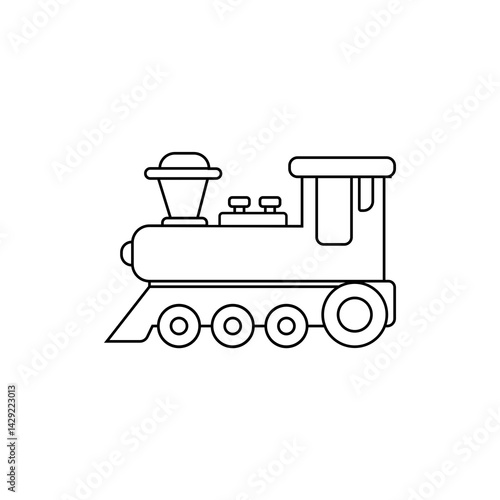 Classic Steam Locomotive Vector Illustration