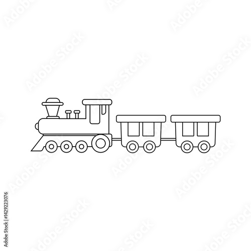 Classic Steam Locomotive Vector Illustration
