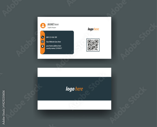 Bold Geometric Tech Startup Identity Card