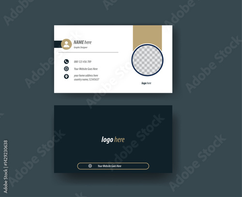 Minimalist White Space Professional Contact Card
