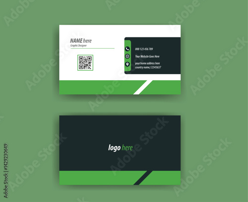 High‑Contrast Black and Neon Fitness Card