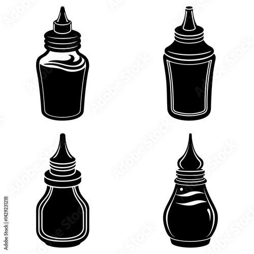 Mayonnaise silhouette vector