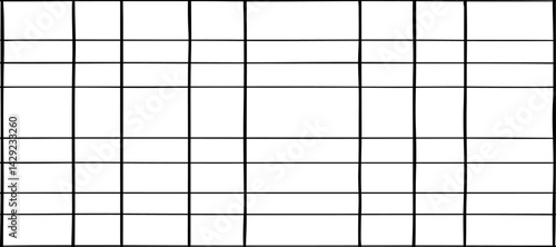 A minimalist abstract pattern featuring evenly spaced thin straight black lines on a white background. The lines are straight and parallel, creating a clean and structured design. There are slight ran