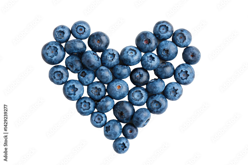 Blueberry berrys hart isolated, PNG Blueberry berrys hart isolated, PNG