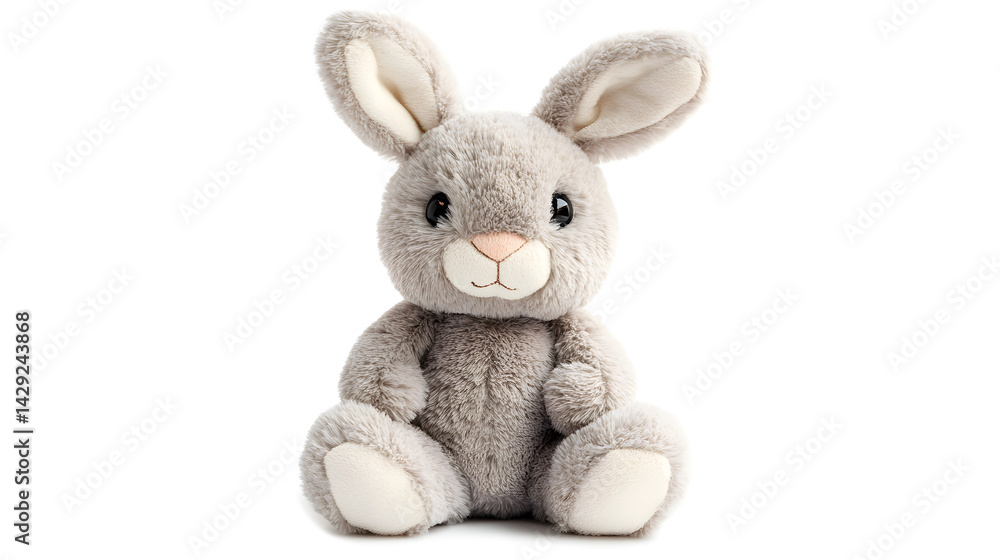Obraz premium A stuffed rabbit is sitting