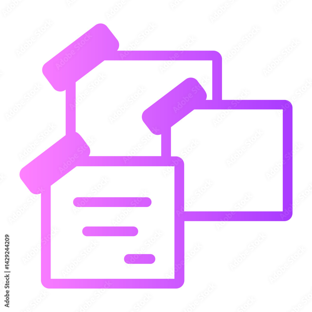 sticky note gradient icon sticky note gradient icon