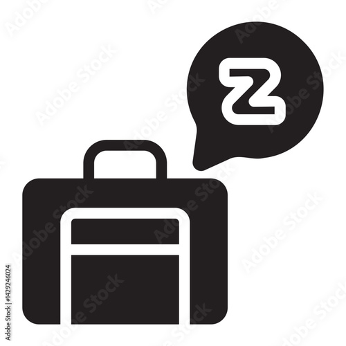briefcase glyph icon