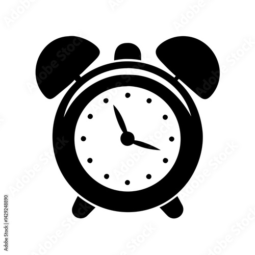 alarm clock icon, alarm clock silhouette vector illustration-Editable Vector Art of alarm clock,alarm clock vector