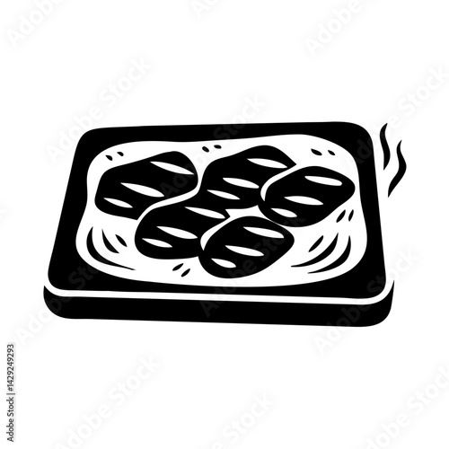 baking sheet icon, baking sheet silhouette vector illustration-Editable Vector Art of baking sheet,baking sheet vector