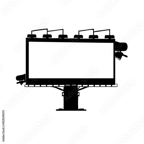billboard icon, billboard silhouette vector illustration-Editable Vector Art of billboard,billboard vector