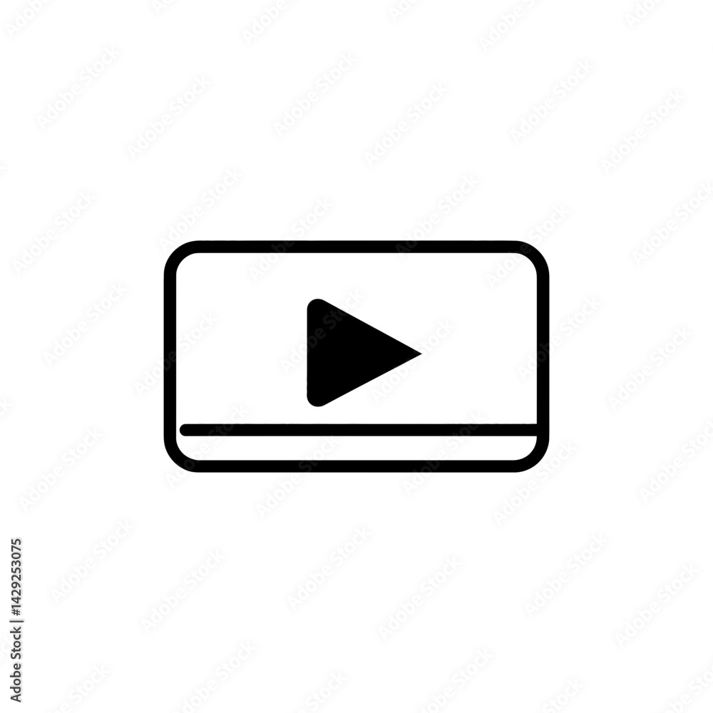Video icon plays media online service simple design vector Video icon plays media online service simple design vector