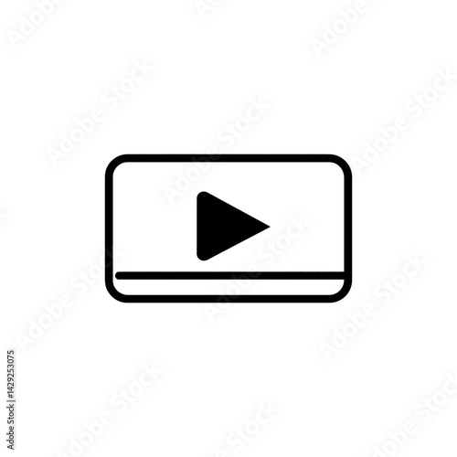 Video icon plays media online service simple design vector