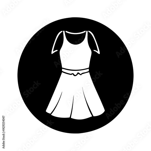 dress icon, dress silhouette vector illustration-Editable Vector Art of dress,dress vector