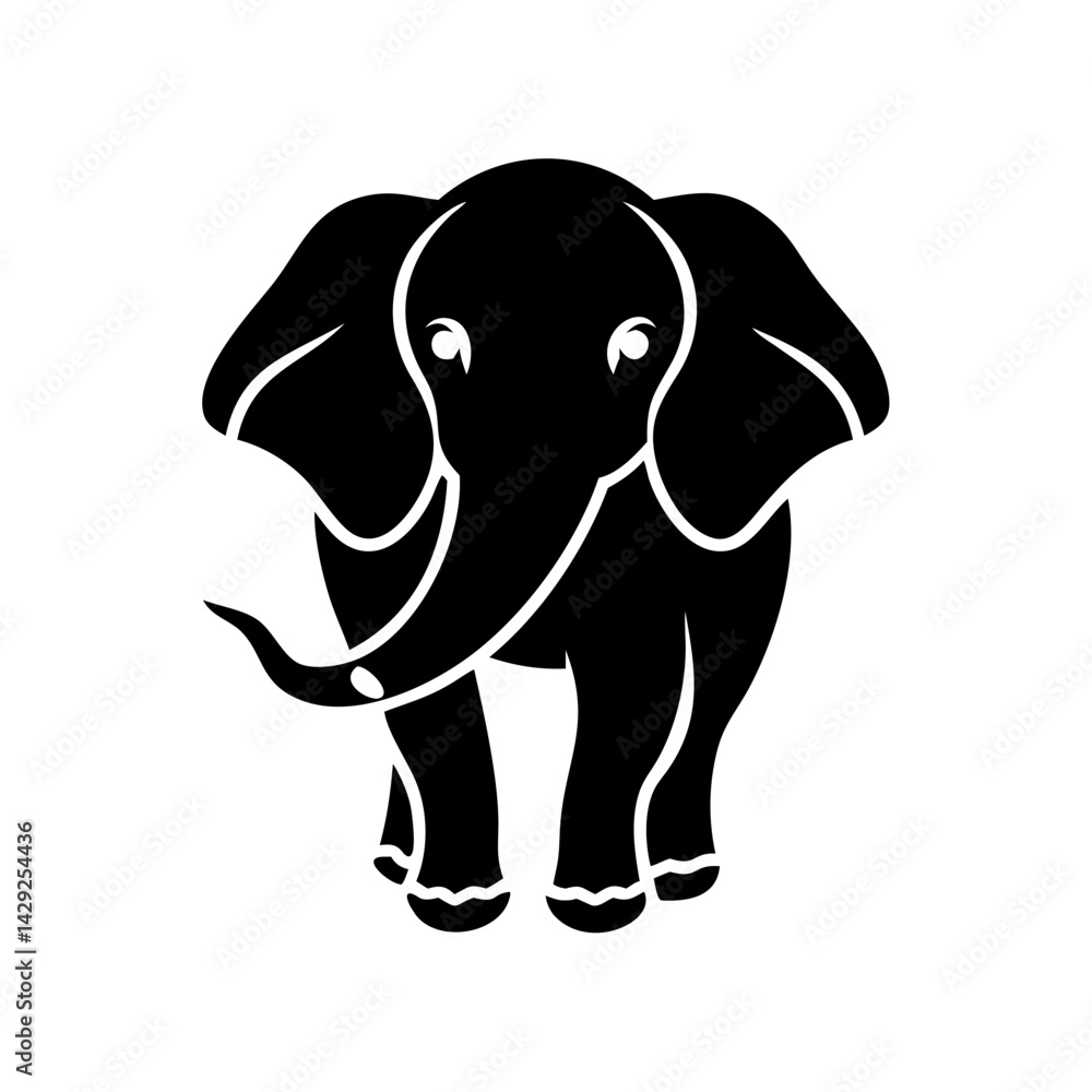 Fototapeta premium elephant icon, elephant silhouette vector illustration-Editable Vector Art of elephant,elephant vector