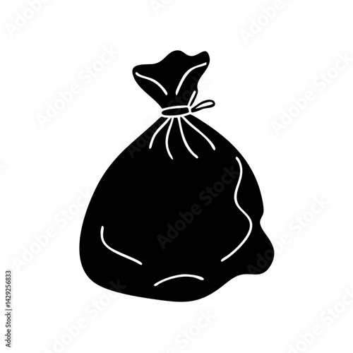 garbage bag icon, garbage bag silhouette vector illustration-Editable Vector Art of garbage bag,garbage bag vector