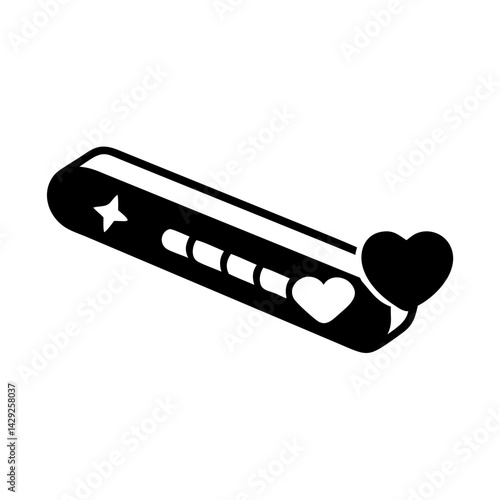 health bar icon, health bar silhouette vector illustration-Editable Vector Art of health bar,health bar vector