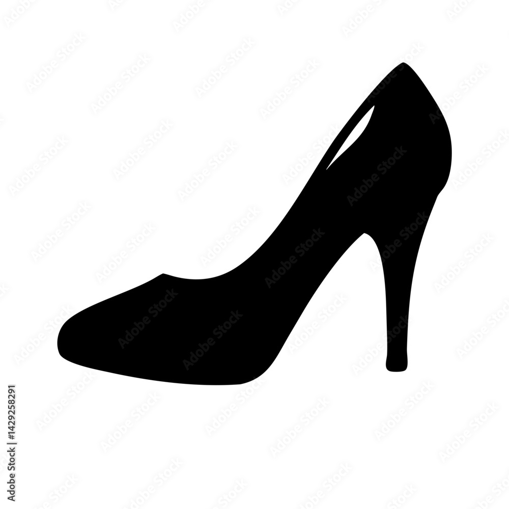 Obraz premium high heel icon, high heel silhouette vector illustration-Editable Vector Art of high heel,high heel vector