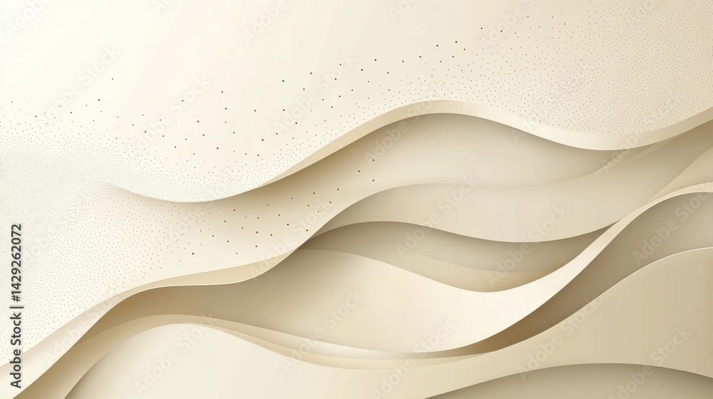 Obraz premium abstract background with soft ecru tones dotted design and eggshell paper texture
